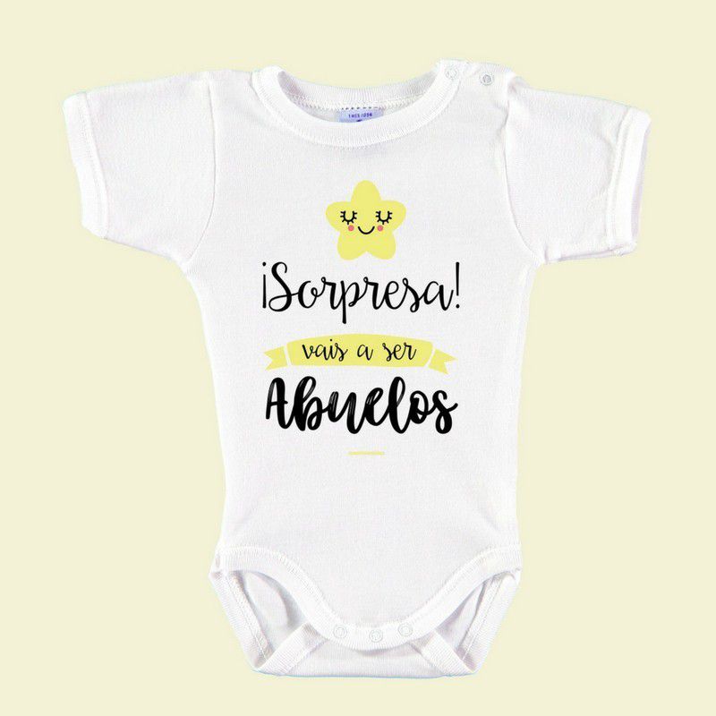 Especializarse Oxidado Meloso Body Bebé Personalizado "Sorpresa!! Vais a ser Abuelos" | Acoris Tienda  Online en Logroño
