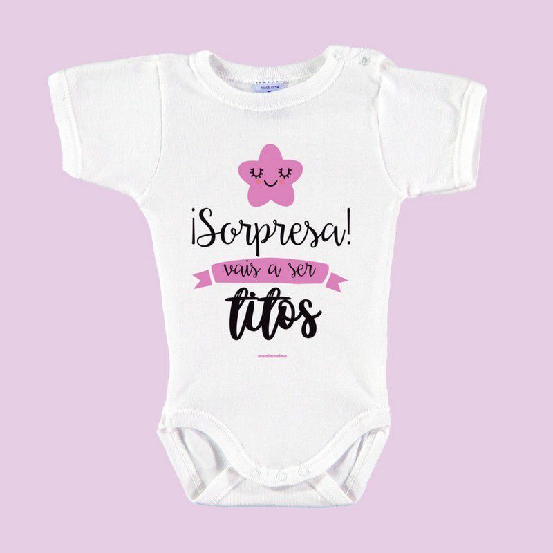 Surrey difícil viernes Body Bebé Personalizado "Sorpresa!! Vais a ser Titos" | Acoris Tienda  Online en Logroño